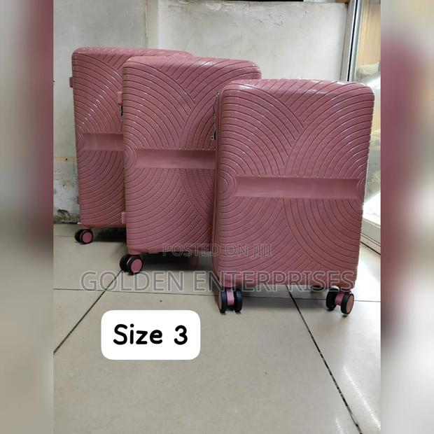 3 in 1 Unbreakable Double Zip Rubber Suitcase, Size 3 - thumbnail 3