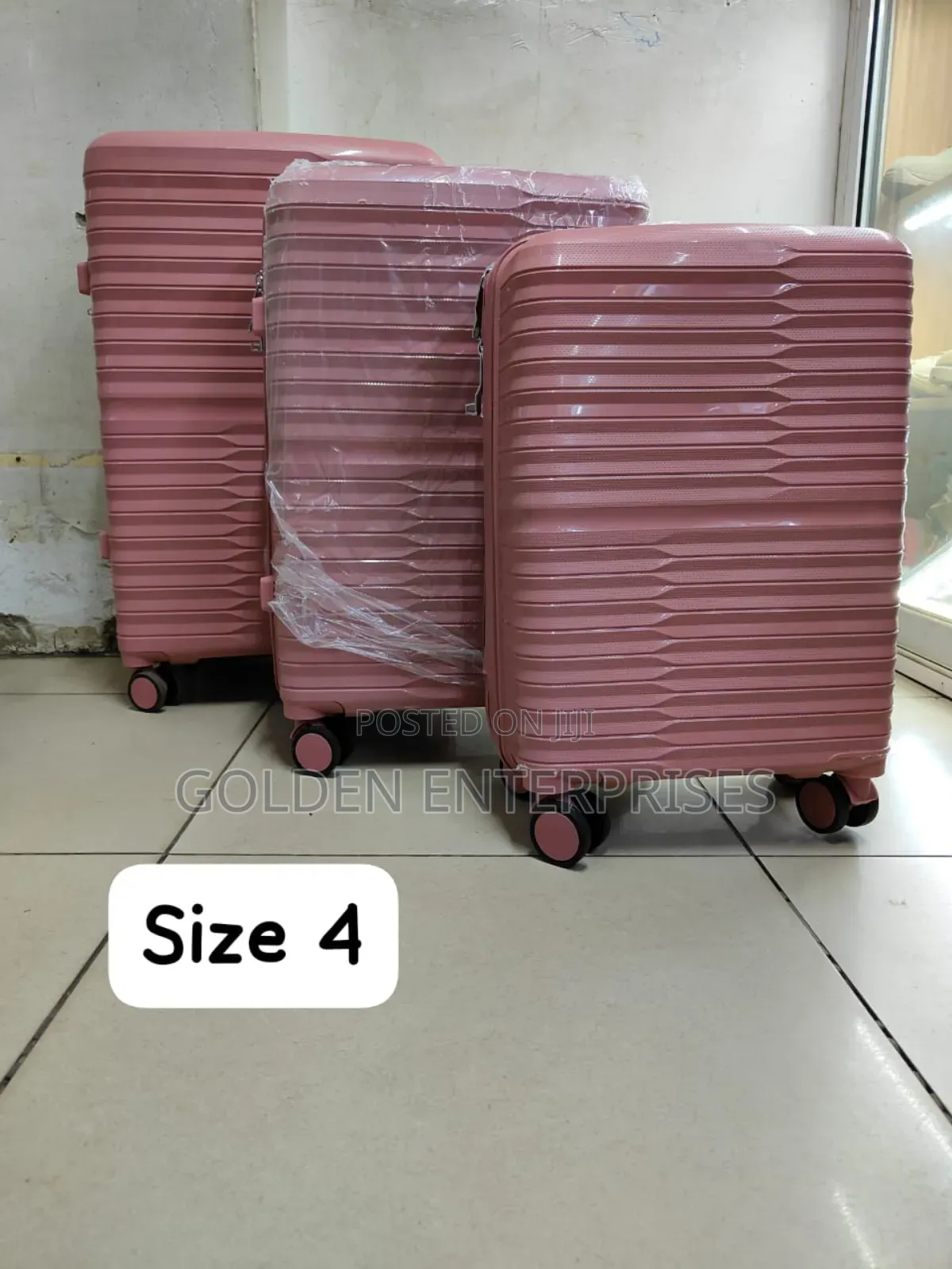 3 in 1 Unbreakable Double Zip Rubber Suitcase, Size4