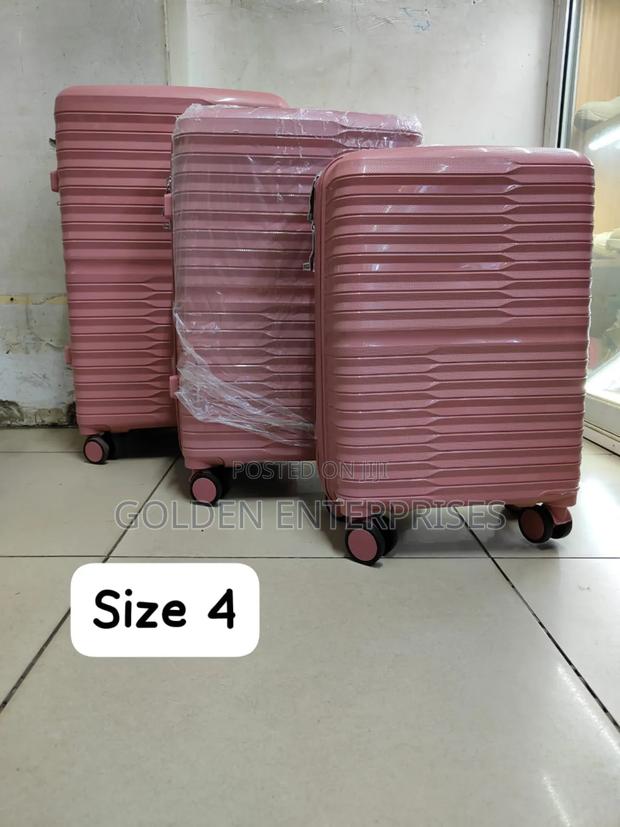 3 in 1 Unbreakable Double Zip Rubber Suitcase, Size4 - main view
