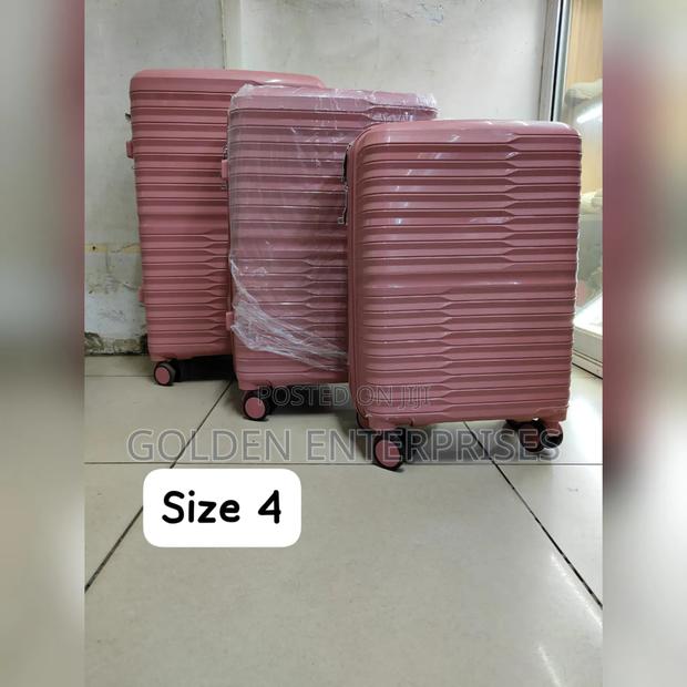 3 in 1 Unbreakable Double Zip Rubber Suitcase, Size4 - thumbnail 2