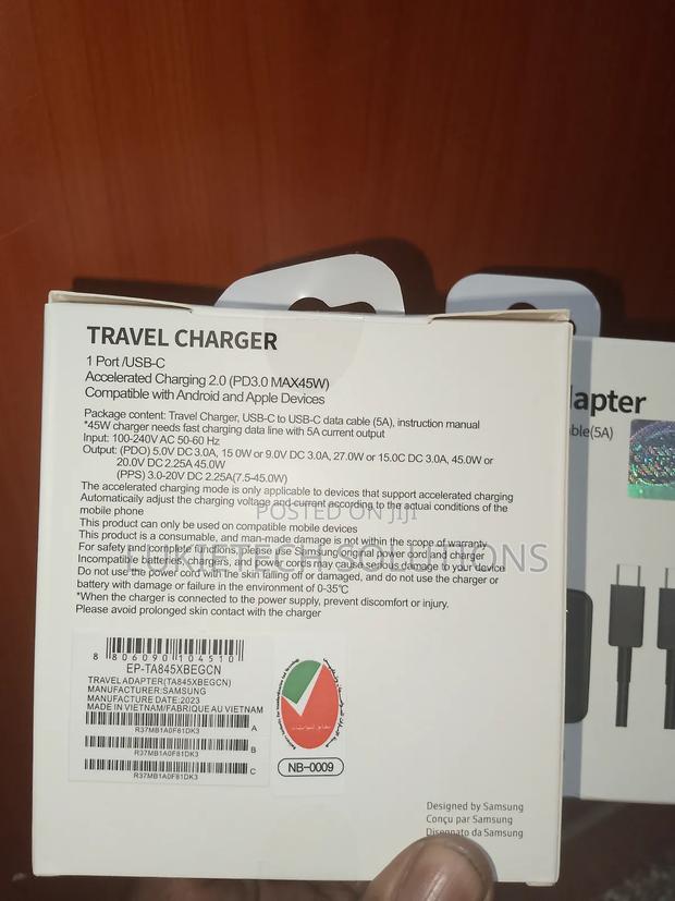 Samsung Charger.Super Fast Charger.45 Watts - thumbnail 2
