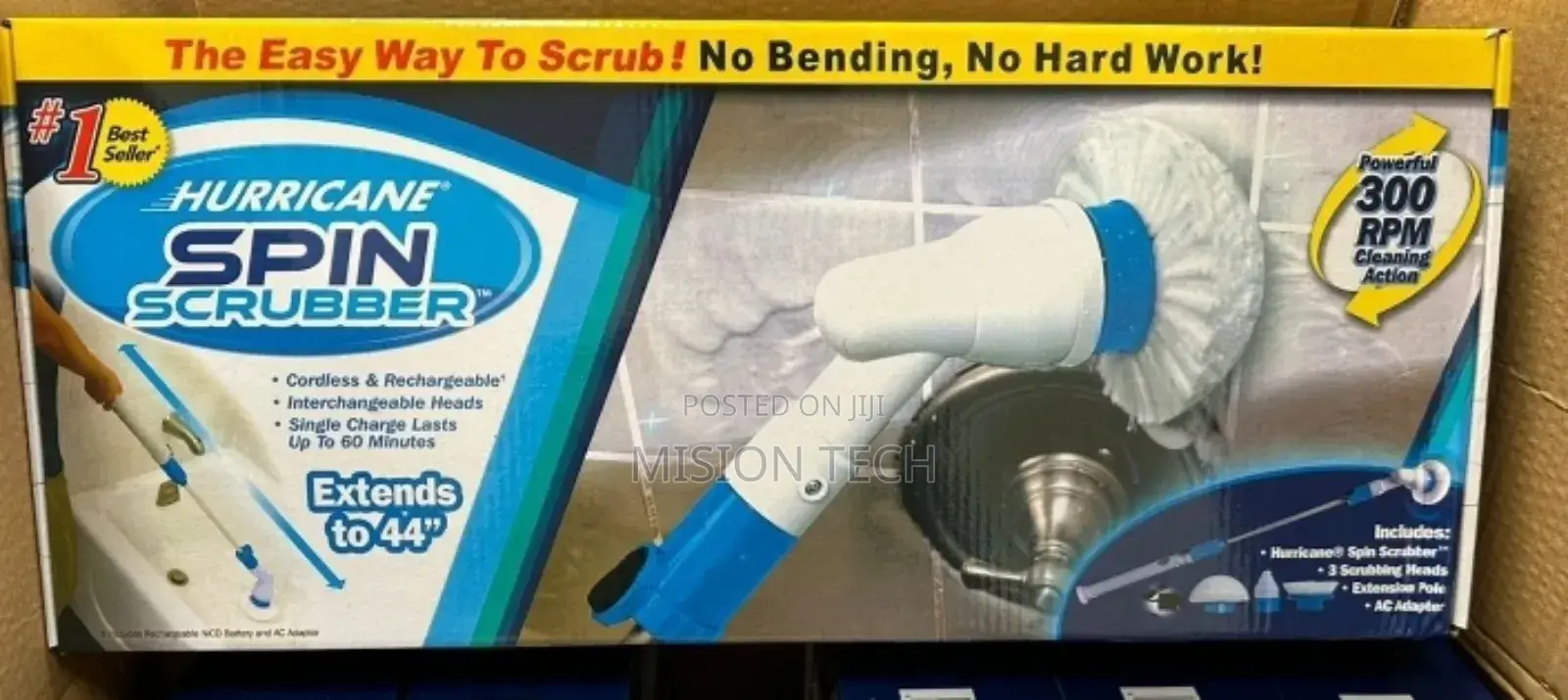 Electric Spin Scrubber Cordless Rechargeable Bathroom