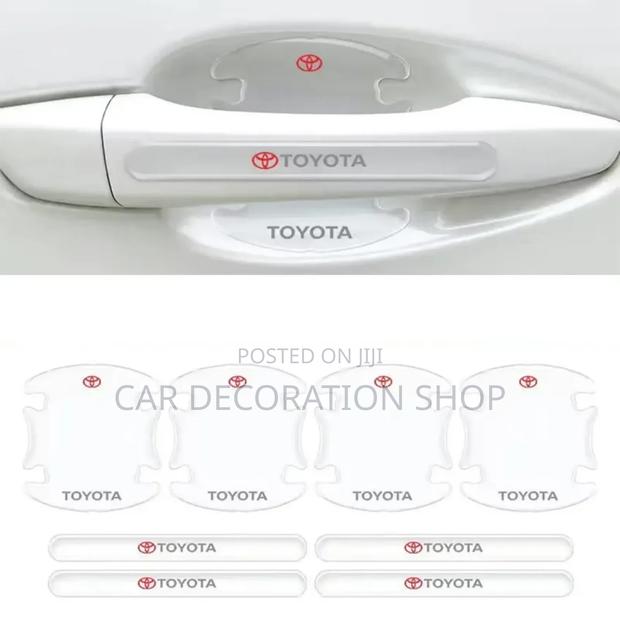 Toyota Logo 8pc Clear Car Door/Bowl Antiscratch Stickers