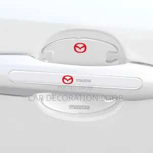 Colourless 8pc Mazda Branded Door Handle Stickers