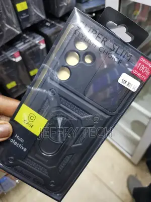 Hard Camshield Case for Samsung Galaxy M35 With Ring-Black