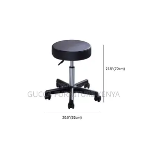 Home Chairs: Contemporary Height-Adjustable Round Barstool