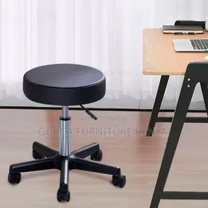 Home Chairs: Contemporary Height-Adjustable Round Barstool