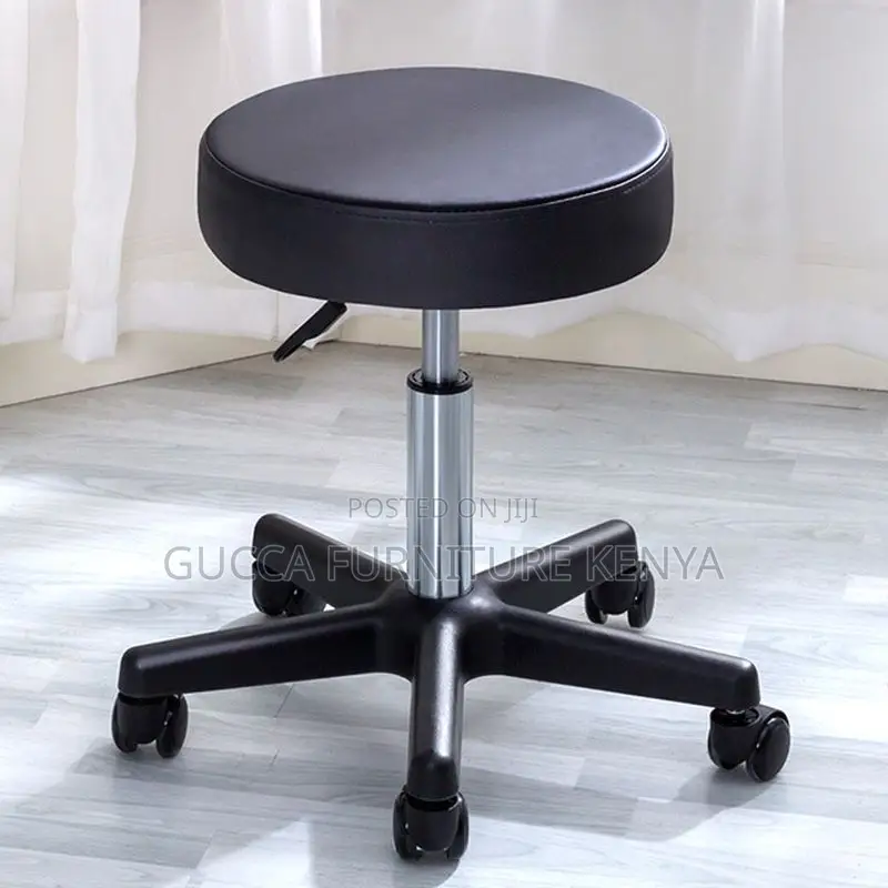 Home Chairs: Contemporary Height-Adjustable Round Barstool