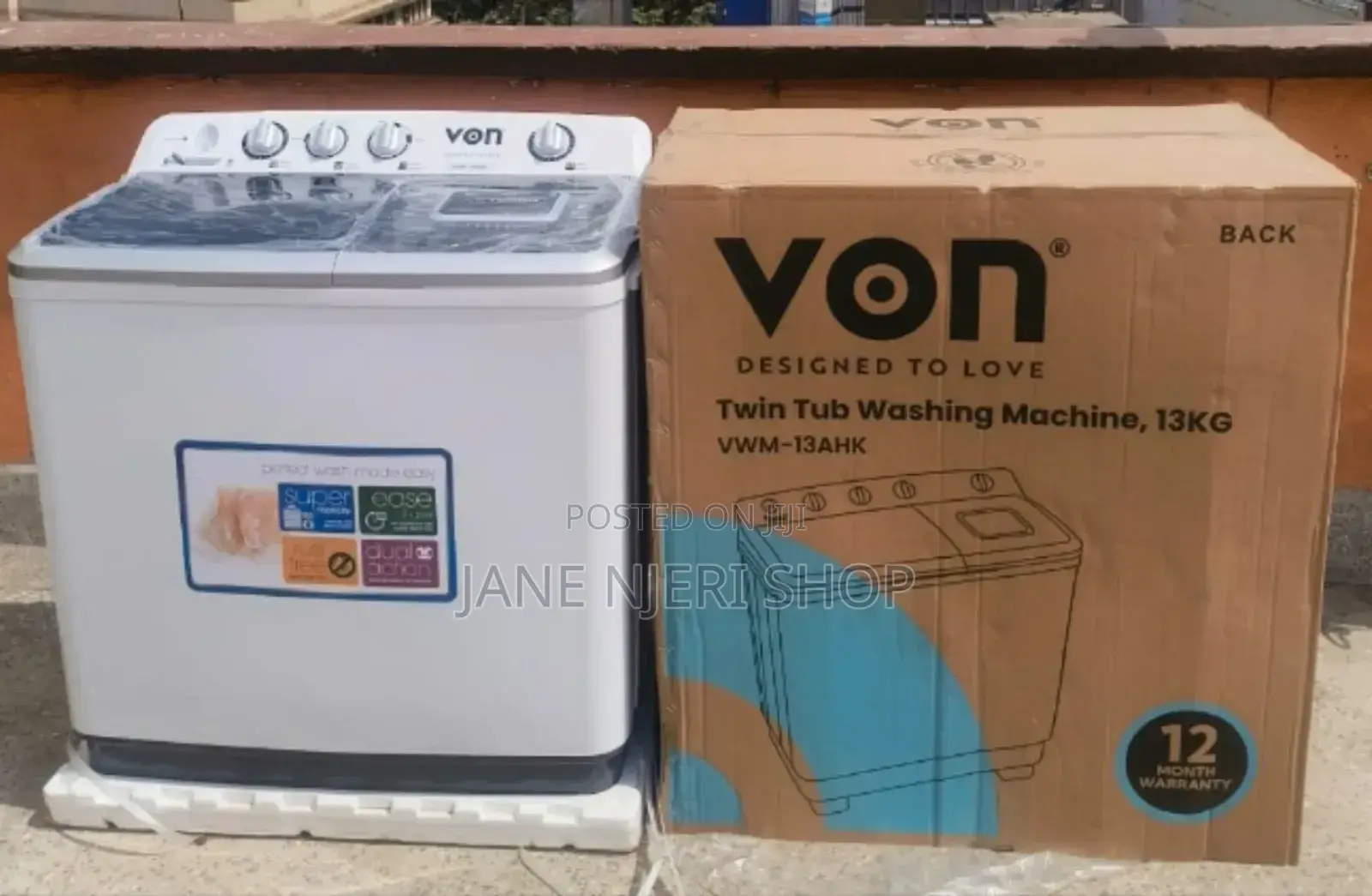 Origina Twin Tub Von 13 KGS Washing Machine
