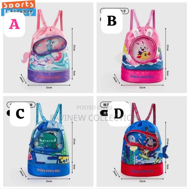 Cute Cartoon Drawstring Waterproof Swimming Bag/Gym Bag