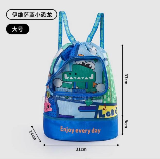 Cute Cartoon Drawstring Waterproof Swimming Bag/Gym Bag - thumbnail 3