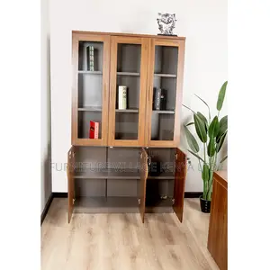 Storage Cabinets; 3-Door Wooden Executive Office Cupboard
