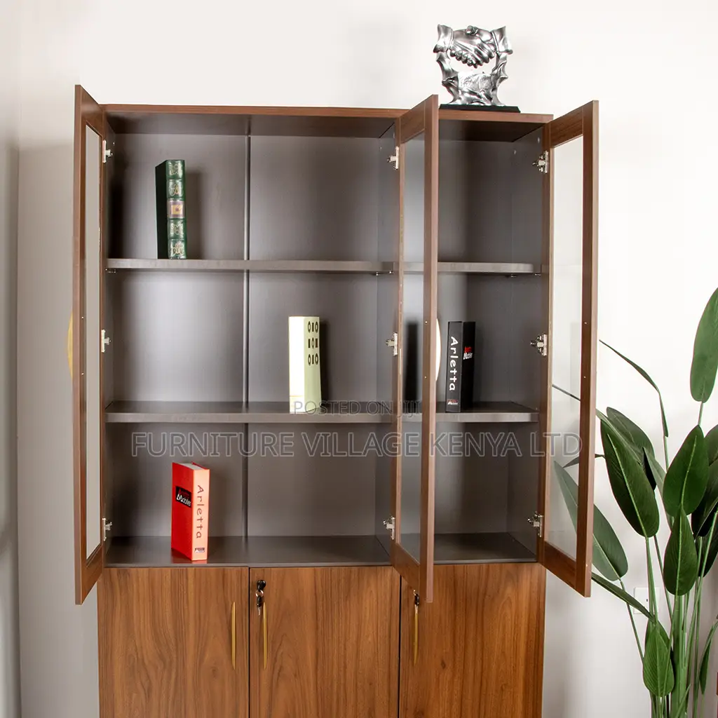 Storage Cabinets; 3-Door Wooden Executive Office Cupboard