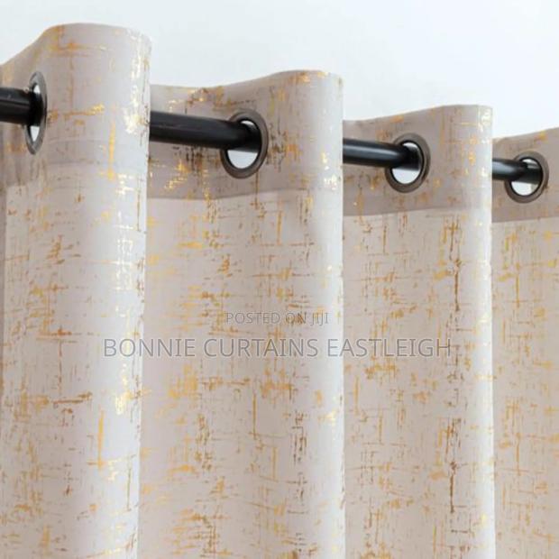 Cream Plain Curtains - main view