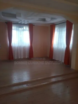 Orange Mixed White Curtains