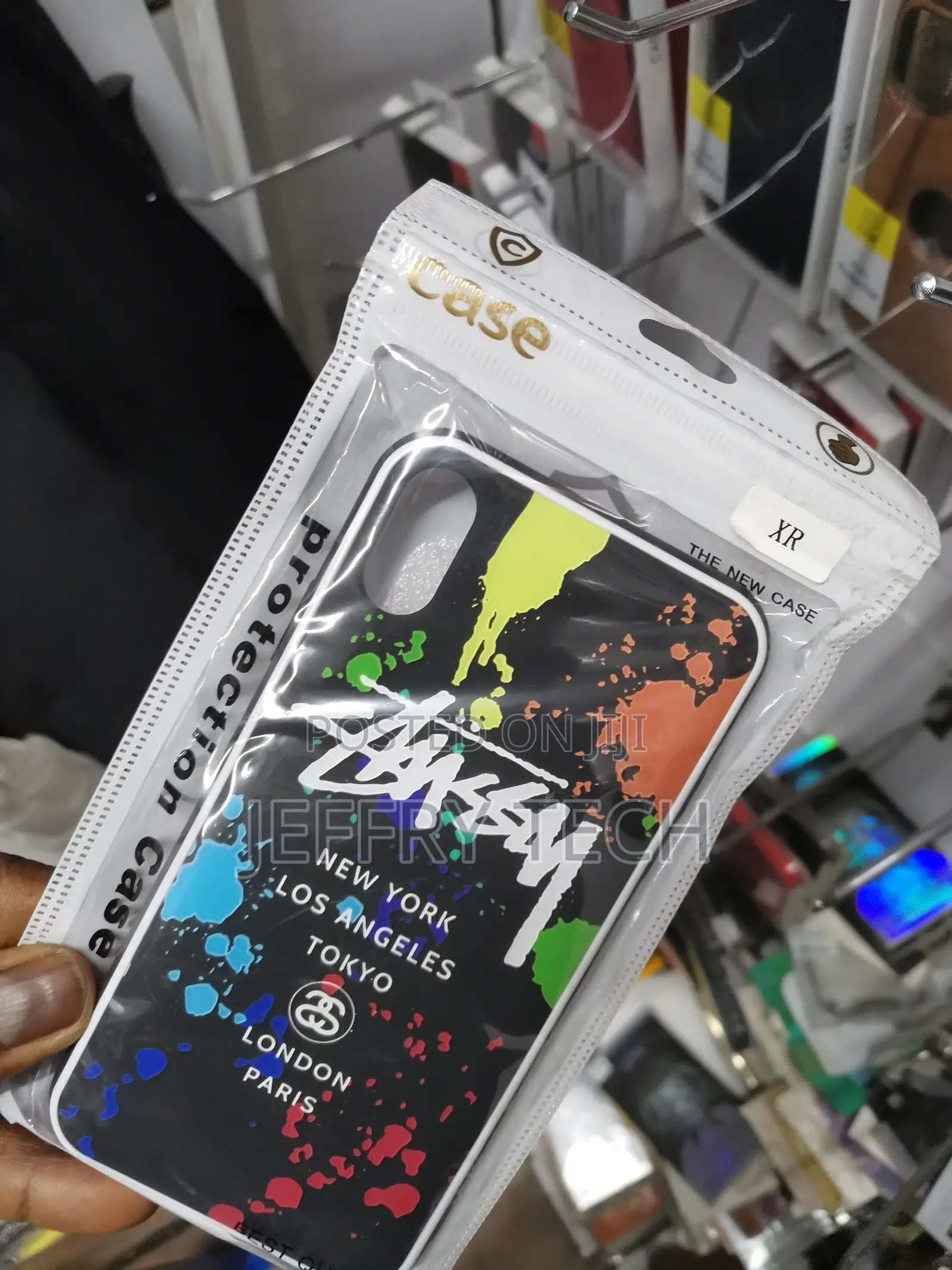 For iPhone XR Paint Pattern Luminous Back Case