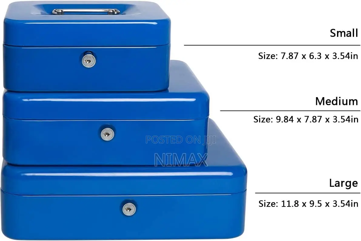 6" Inch Cash Box Money Docs Cashbox Multicoloured