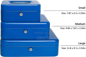 6" Inch Cash Box Money Docs Cashbox Multicoloured