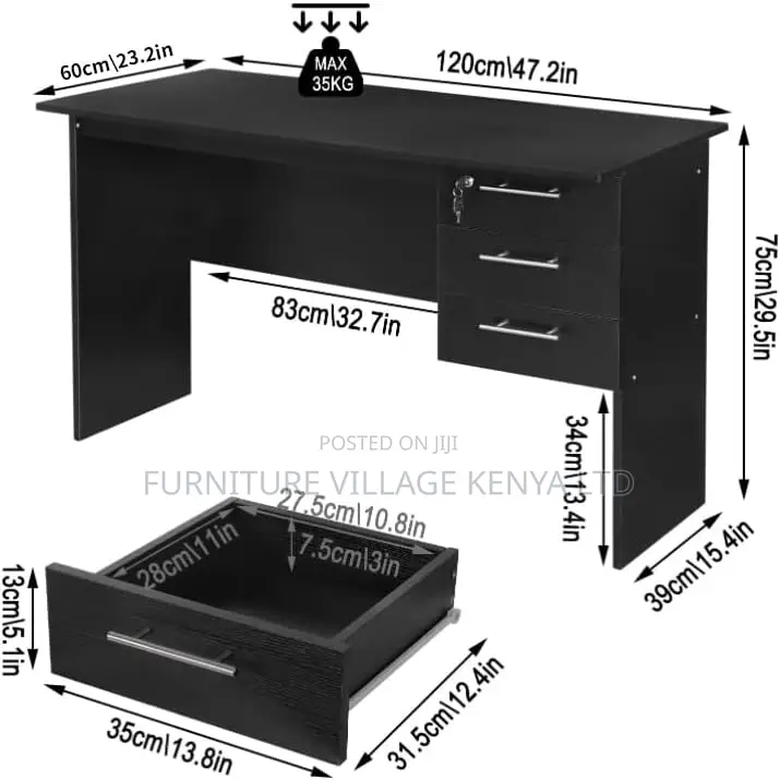 Office Desk: 1.2meter Home/Office Study Desk