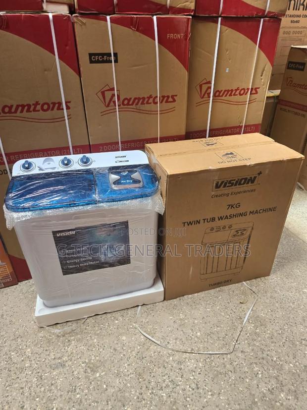 Vision Twin Tub Semi Automatic Wash and Spin 7kg Washer