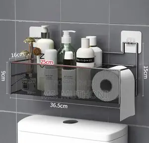Straight Shelf Wall Organizer With Hooks Available