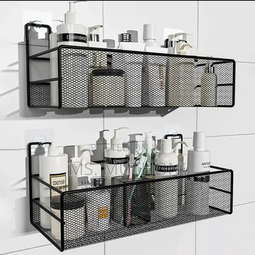 Straight Shelf Wall Organizer With Hooks Available