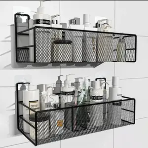 Straight Shelf Wall Organizer With Hooks Available