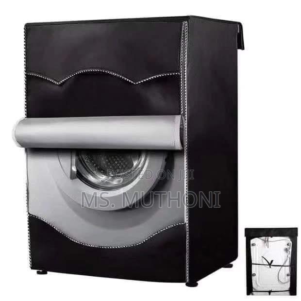 Black Zippered Double Layered Waterproof W/ Machine Cover - thumbnail 2
