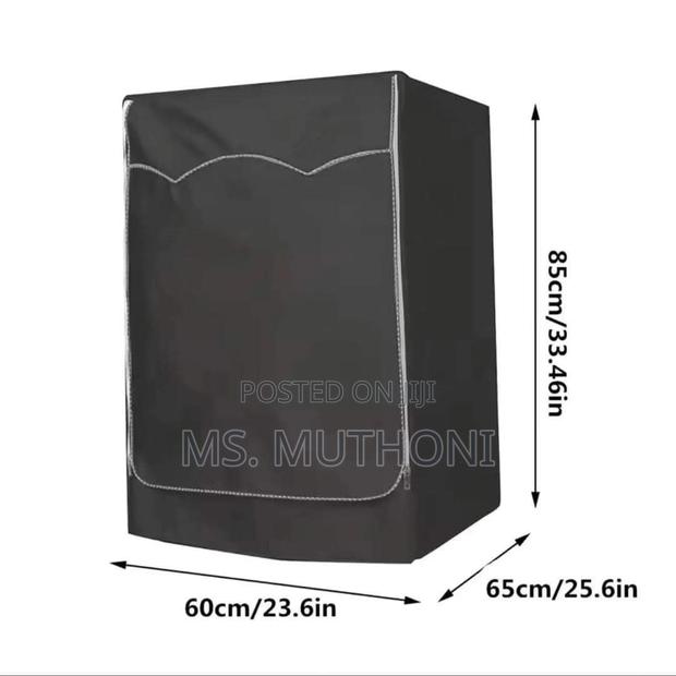 Black Zippered Double Layered Waterproof W/ Machine Cover - thumbnail 3