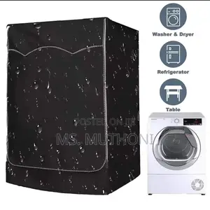 Black Zippered Double Layered Waterproof W/ Machine Cover