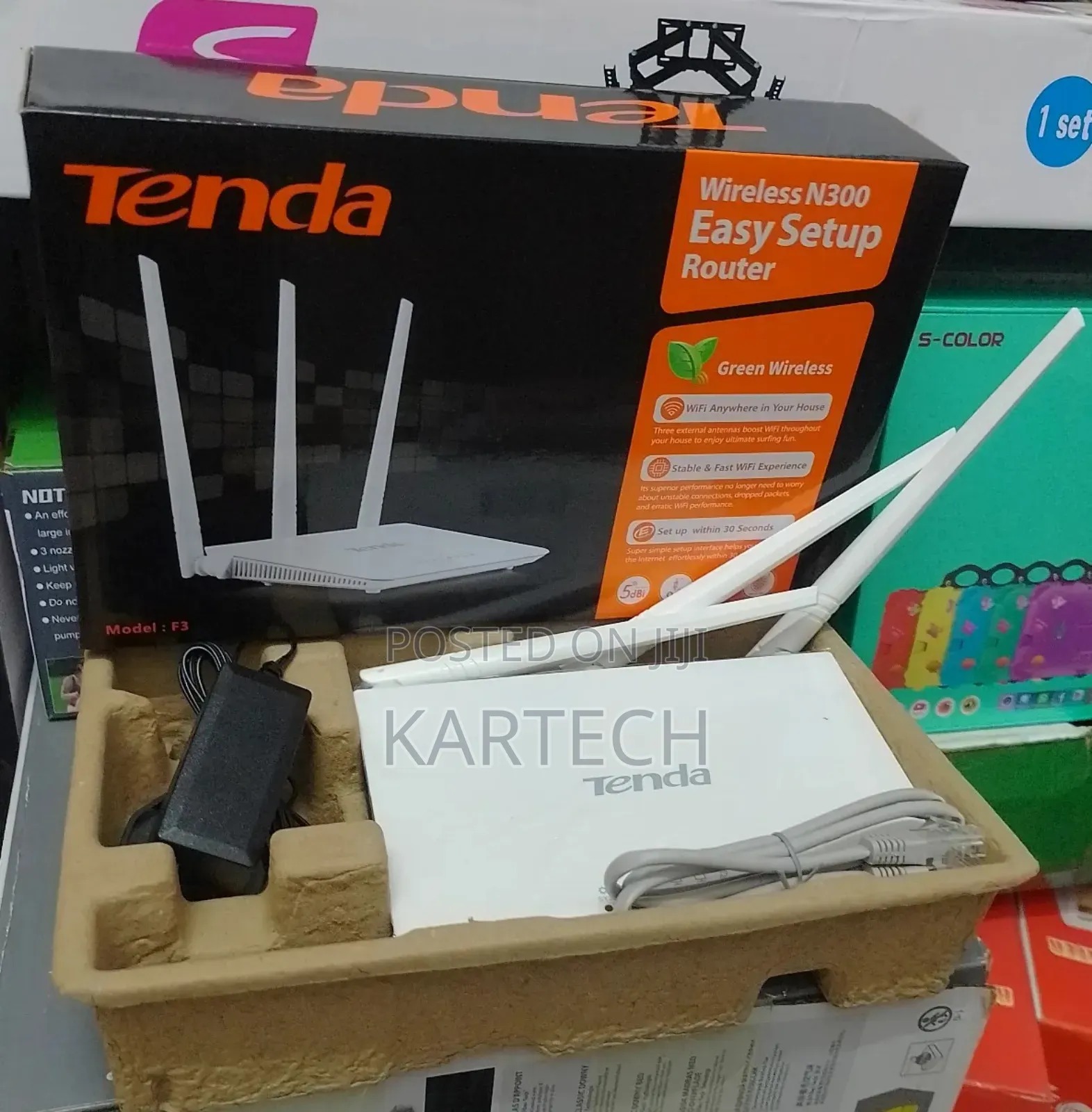 Tenda Wi-Fi Router With High Power 5dbi Antennas (F3)