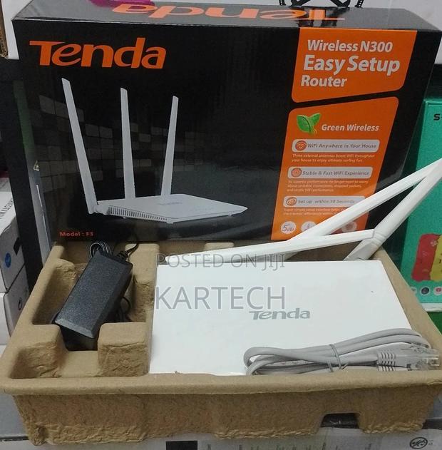 Tenda N300 Wireless Wi-Fi Router With 5dbi Antennas (F3)