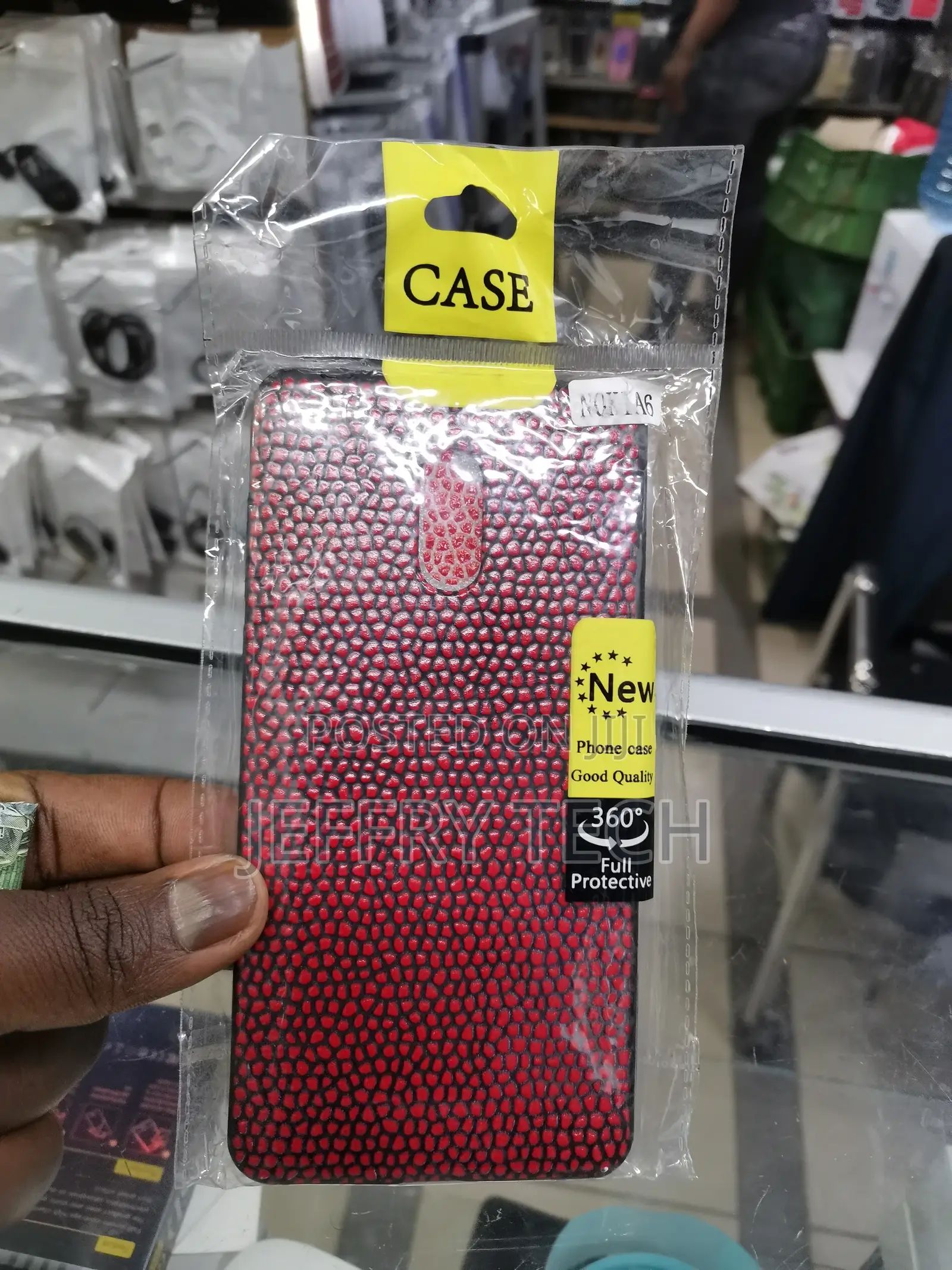Back Leather Cover for Nokia 6 - Red