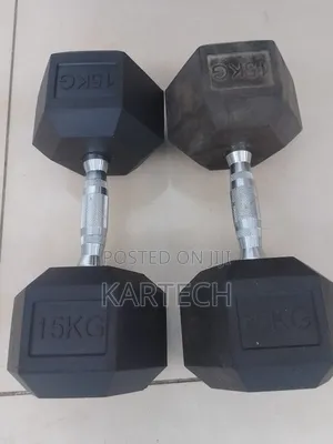 15kg Hex Dumbbell Set - Pair