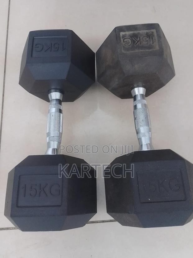 15kg Hex Dumbbell Set - Pair - main view