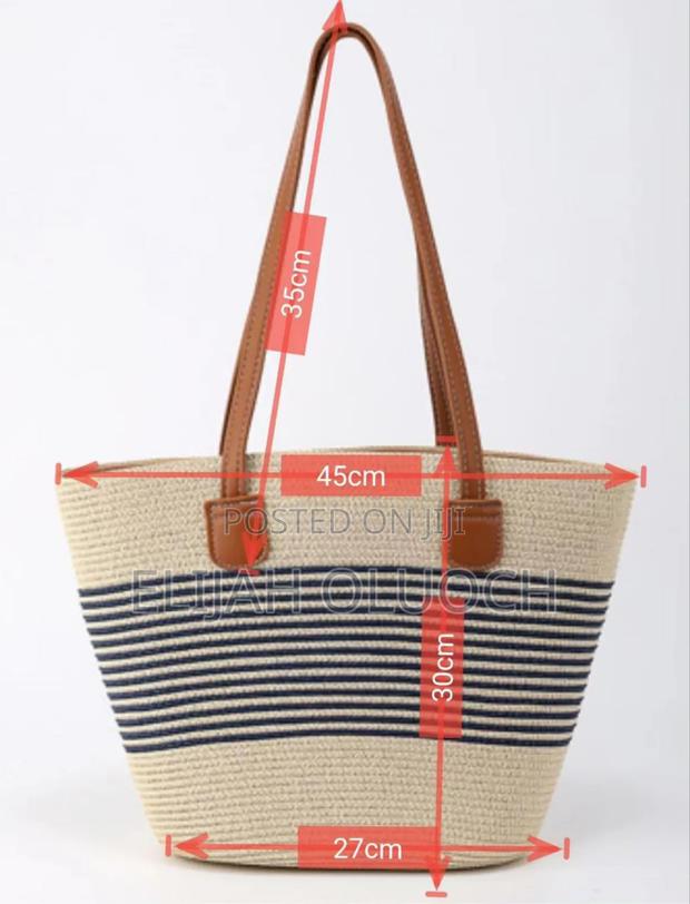 *Large Capacity Straw Woven Bag* - thumbnail 3