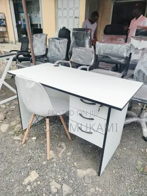 White Office Chairs and Eames Chair Set