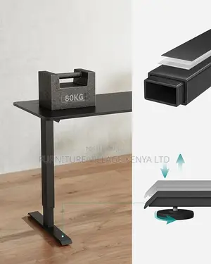 Office Desk: Black Height Electric Adjustable Desk