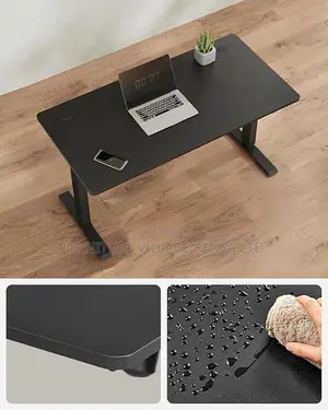 Office Desk: Black Height Electric Adjustable Desk