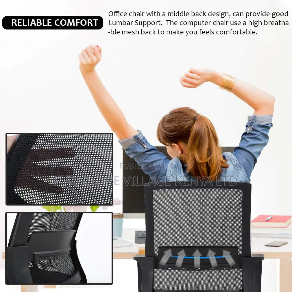 Office Chair: Clerical Mesh Computer Desk Chair With Arms
