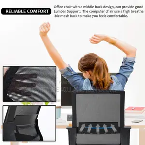 Office Chair: Clerical Mesh Computer Desk Chair With Arms