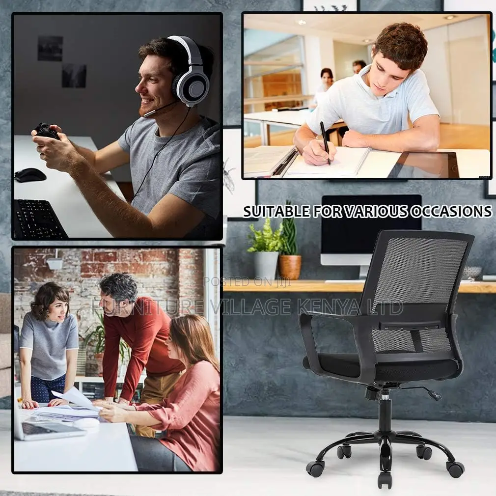 Office Chair: Clerical Mesh Computer Desk Chair With Arms
