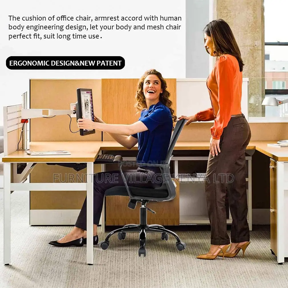 Office Chair: Clerical Mesh Computer Desk Chair With Arms
