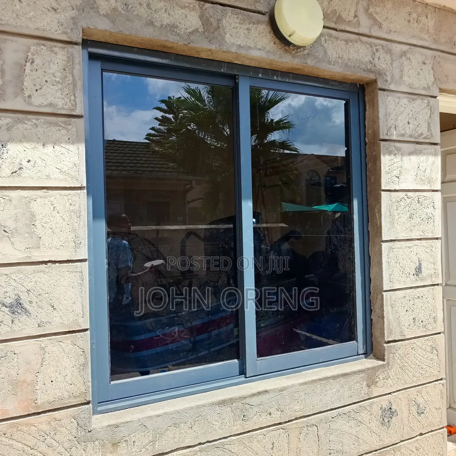Grey Aluminium Sliding Window