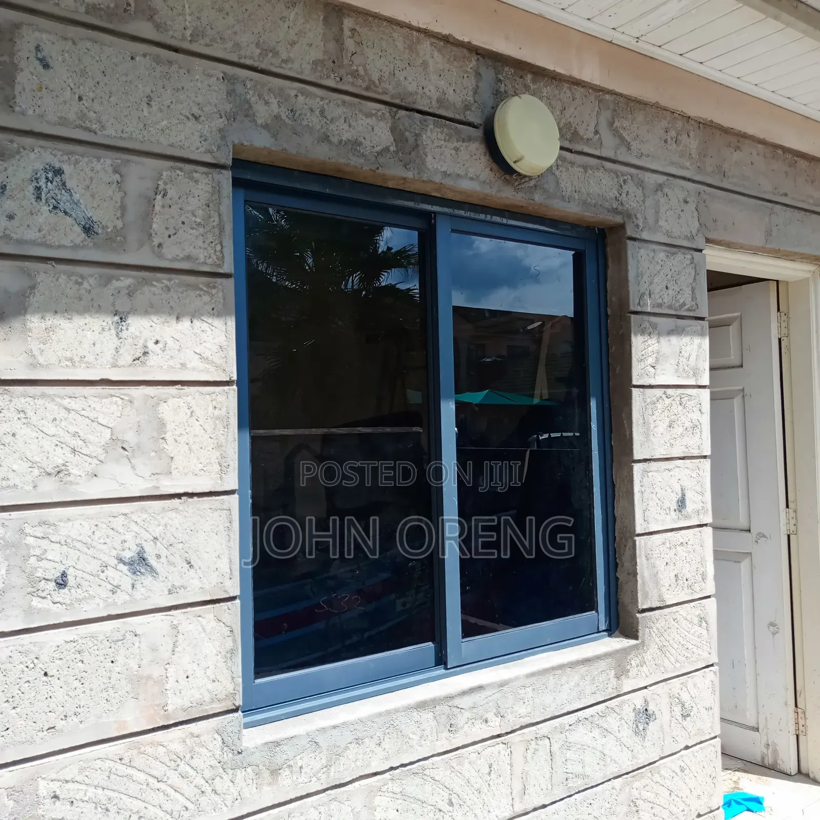 Grey Aluminium Sliding Window