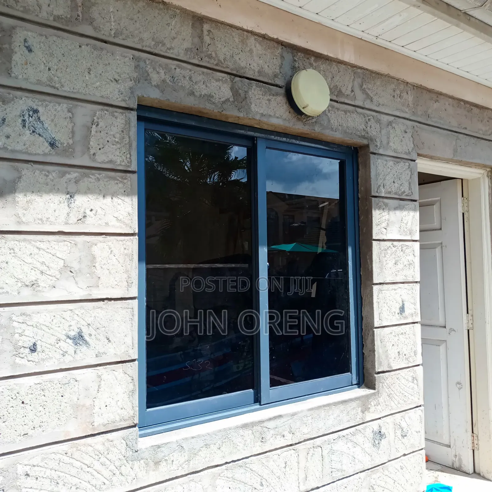 Grey Aluminium Sliding Window