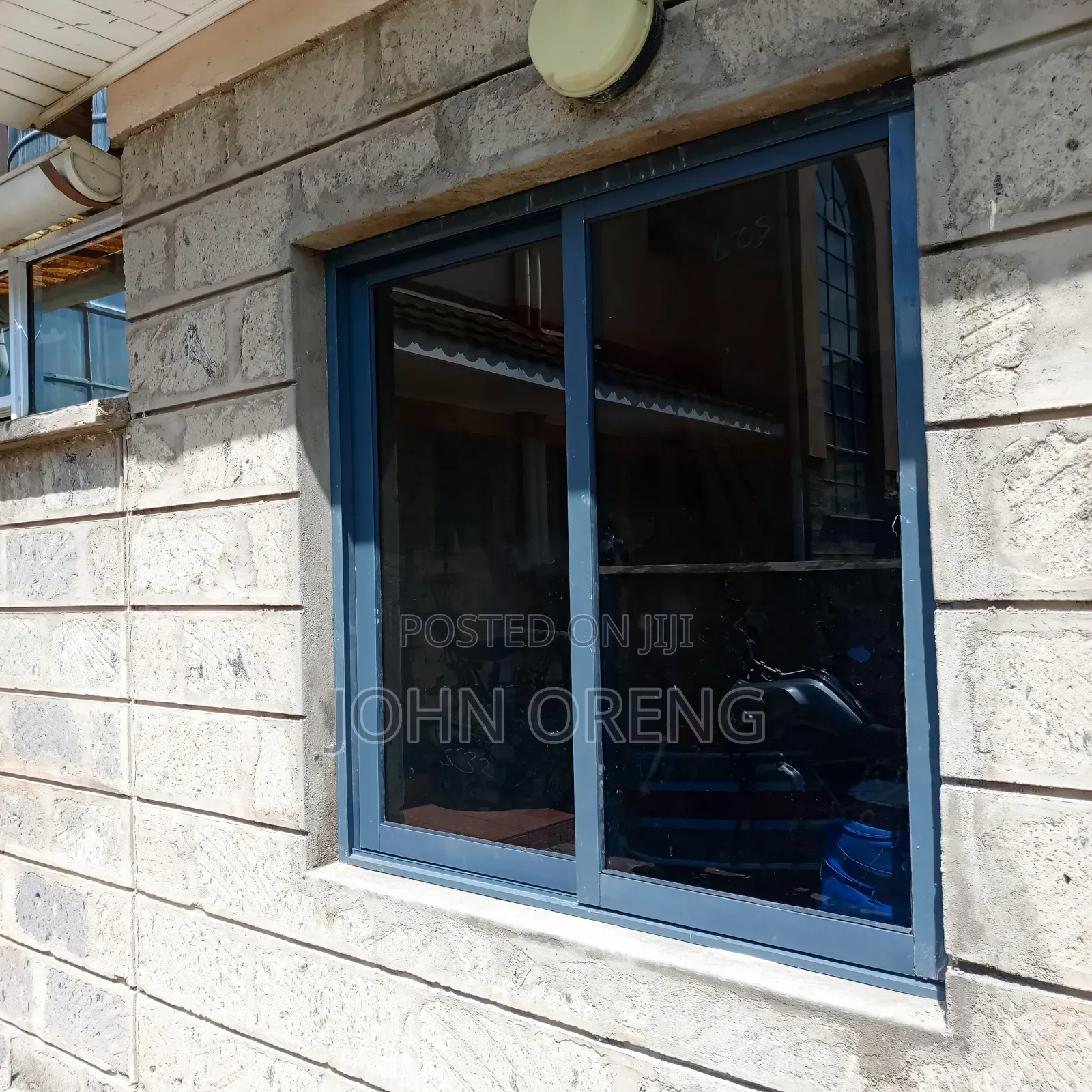 Grey Aluminium Sliding Window
