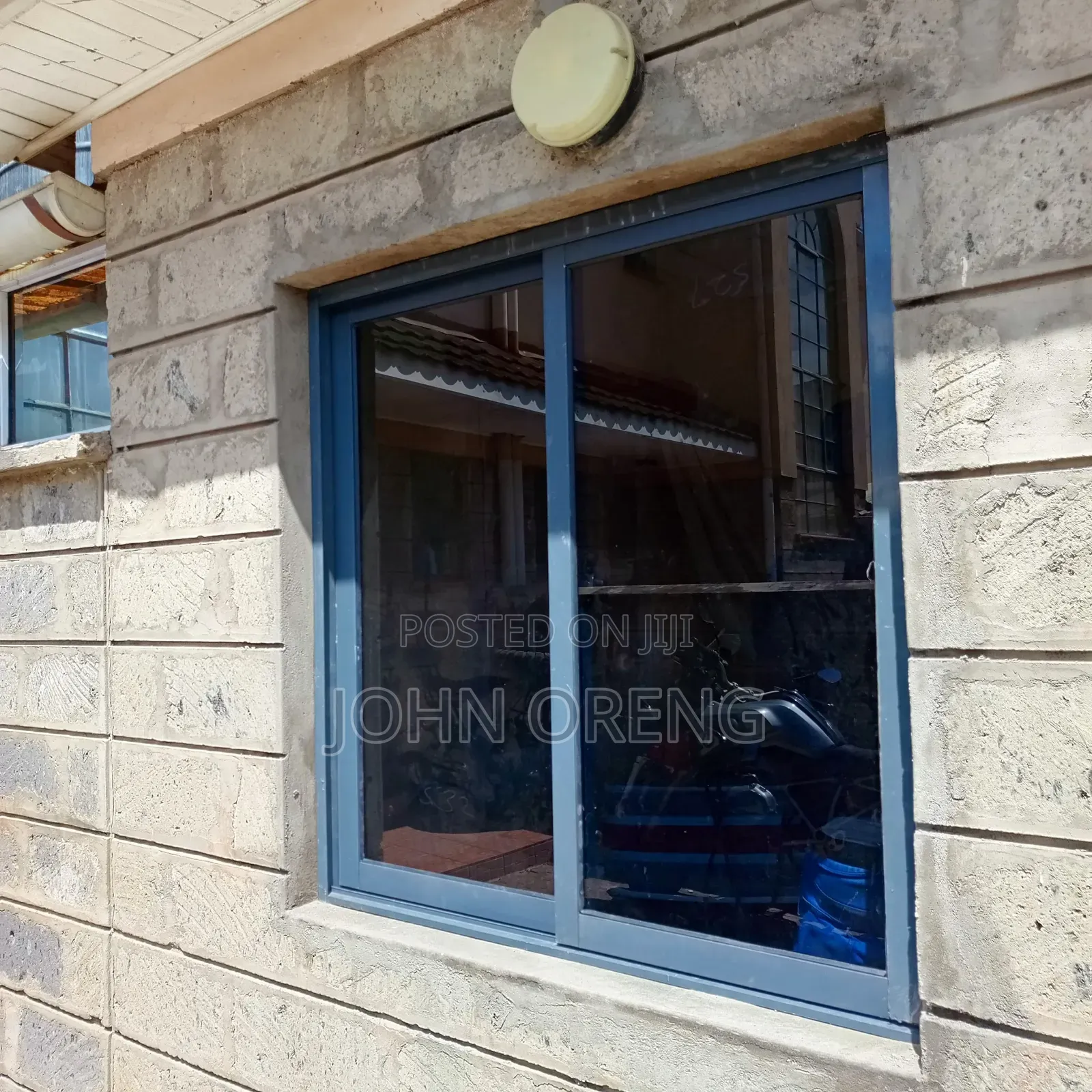 Grey Aluminium Sliding Window
