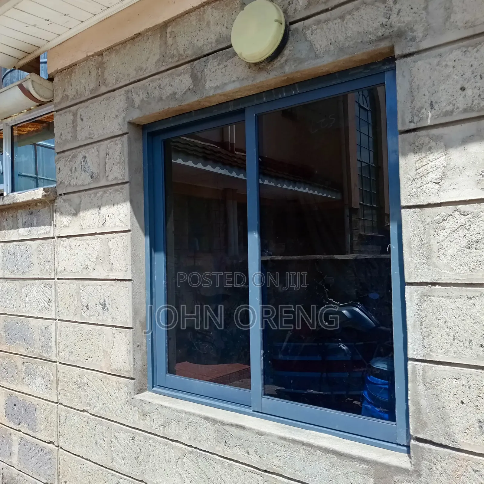 Grey Aluminium Sliding Window