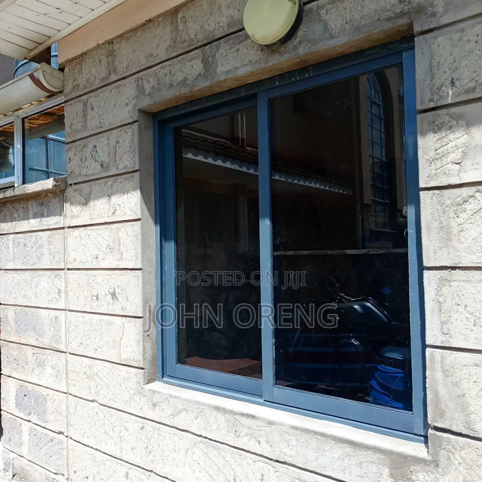 Grey Aluminium Sliding Window